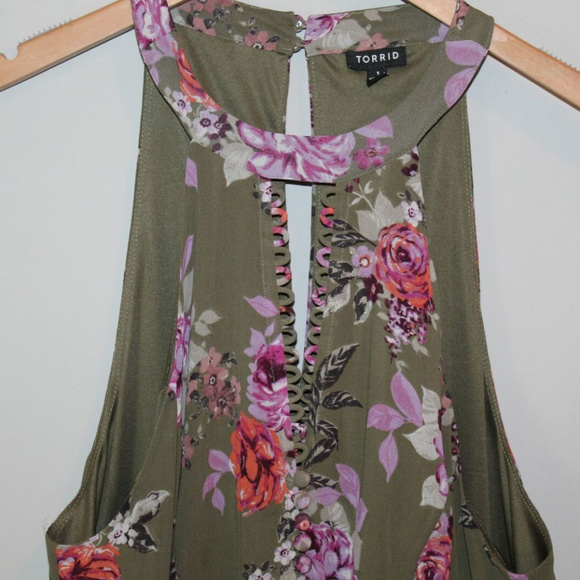 Torrid Floral Sleeveless Ruffle Dress HW7008 - Picture 6 of 6